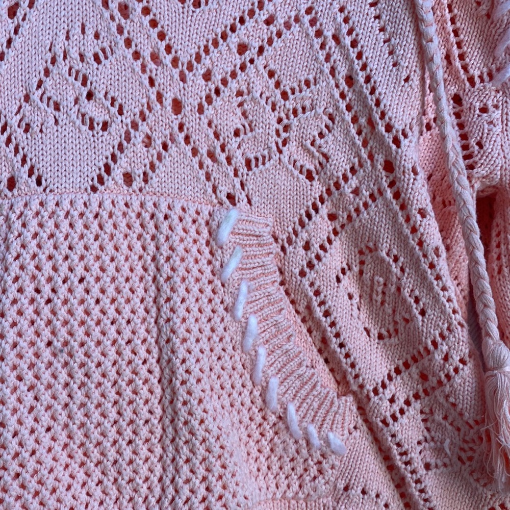 Loveshackfancy pink open knit sweater xs - Picture 5 of 7